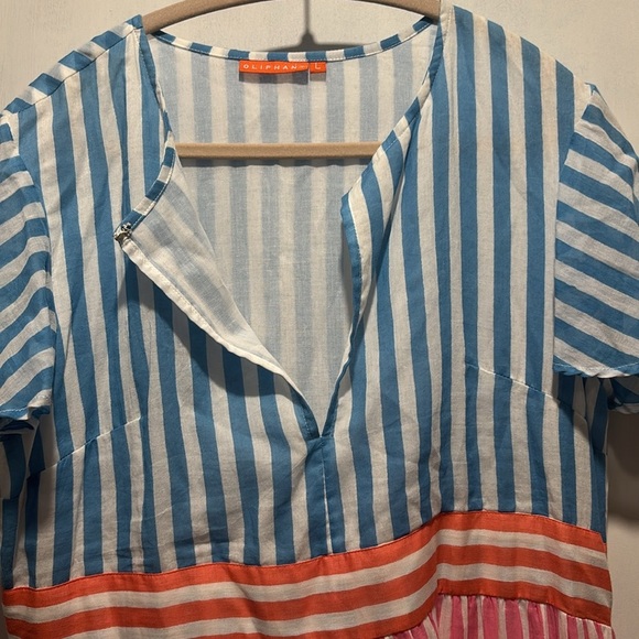 OLIPHANT Colorblock stripe midi dress - Picture 9 of 9